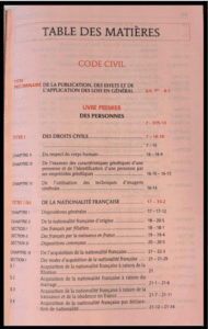 table des matieres article Comment utiliser son Code civil